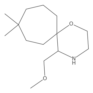 5-(Methoxymethyl)-9,9-dimethyl-1-oxa-4-azaspiro[5.6]dodecane Structure