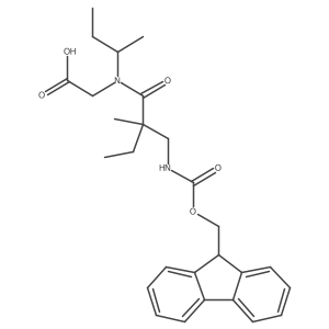 2-[N-(butan-2-yl)-2-[({[(9H-fluoren-9-yl)methoxy]carbonyl}amino)methyl]-2-methylbutanamido]acetic acid结构式
