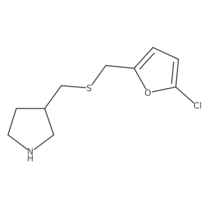 3-({[(5-Chlorofuran-2-yl)methyl]sulfanyl}methyl)pyrrolidine Structure