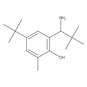 2-(1-Amino-2,2-dimethylpropyl)-4-tert-butyl-6-methylphenol结构式