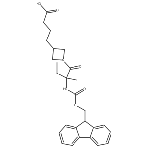 4-{1-[2-({[(9H-fluoren-9-yl)methoxy]carbonyl}amino)-2-methylbutanoyl]azetidin-3-yl}butanoic acid Structure