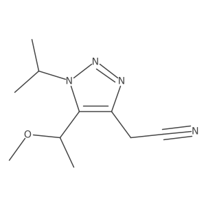 2-[5-(1-methoxyethyl)-1-(propan-2-yl)-1H-1,2,3-triazol-4-yl]acetonitrile结构式