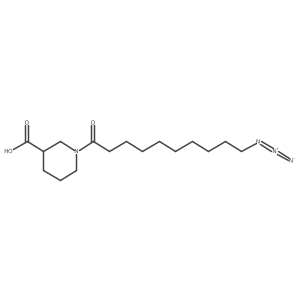1-(10-Azidodecanoyl)piperidine-3-carboxylic acid结构式