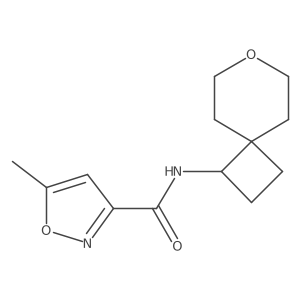 5-methyl-N-(7-oxaspiro[3.5]nonan-1-yl)isoxazole-3-carboxamide结构式