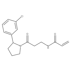 N-[3-[2-(3-Chlorophenyl)pyrrolidin-1-yl]-3-oxopropyl]prop-2-enamide结构式