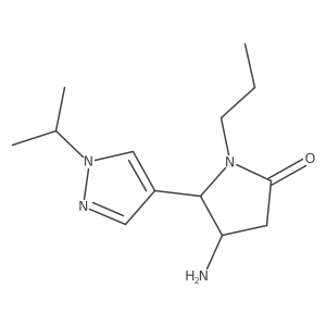 4-amino-5-[1-(propan-2-yl)-1H-pyrazol-4-yl]-1-propylpyrrolidin-2-one Structure