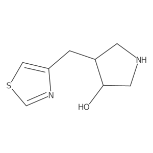 rac-(3R,4S)-4-[(1,3-thiazol-4-yl)methyl]pyrrolidin-3-ol Structure