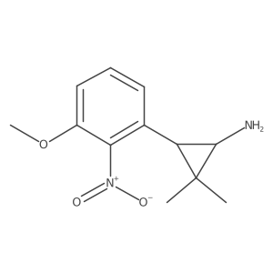 rac-(1R,3R)-3-(3-methoxy-2-nitrophenyl)-2,2-dimethylcyclopropan-1-amine结构式