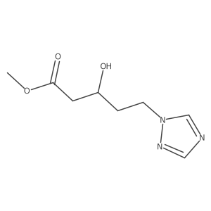 methyl (3R)-3-hydroxy-5-(1H-1,2,4-triazol-1-yl)pentanoate结构式