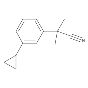 2-(3-Cyclopropylphenyl)-2-methylpropanenitrile Structure