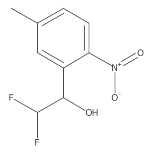 2,2-Difluoro-1-(5-methyl-2-nitrophenyl)ethan-1-ol结构式