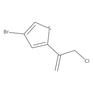 4-Bromo-2-(3-chloroprop-1-en-2-yl)thiophene Structure