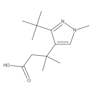 3-(3-tert-butyl-1-methyl-1H-pyrazol-4-yl)-3-methylbutanoic acid结构式