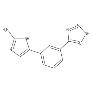 5-[3-(1H-1,2,3,4-tetrazol-5-yl)phenyl]-1H-imidazol-2-amine结构式