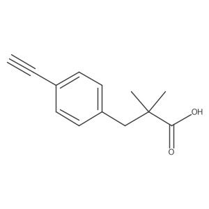 3-(4-Ethynylphenyl)-2,2-dimethylpropanoic acid结构式