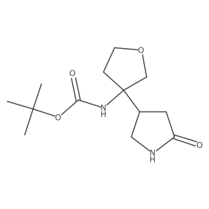 tert-butyl N-[3-(5-oxopyrrolidin-3-yl)oxolan-3-yl]carbamate Structure