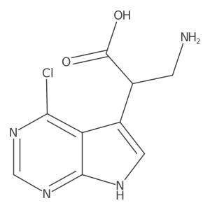 3-amino-2-{4-chloro-7H-pyrrolo[2,3-d]pyrimidin-5-yl}propanoic acid Structure