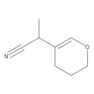 2-(3,4-dihydro-2H-pyran-5-yl)propanenitrile结构式