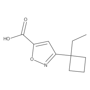 3-(1-Ethylcyclobutyl)-1,2-oxazole-5-carboxylic acid结构式