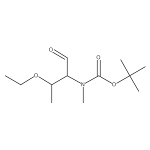tert-butyl N-(3-ethoxy-1-oxobutan-2-yl)-N-methylcarbamate结构式