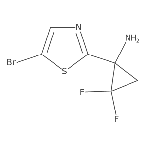 1-(5-Bromo-1,3-thiazol-2-yl)-2,2-difluorocyclopropan-1-amine Structure