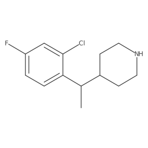 4-[1-(2-Chloro-4-fluorophenyl)ethyl]piperidine Structure
