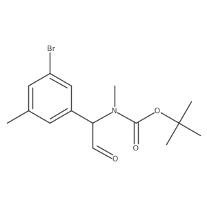 tert-butyl N-[1-(3-bromo-5-methylphenyl)-2-oxoethyl]-N-methylcarbamate结构式