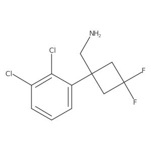 [1-(2,3-Dichlorophenyl)-3,3-difluorocyclobutyl]methanamine Structure