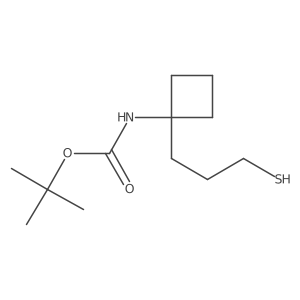tert-butyl N-[1-(3-sulfanylpropyl)cyclobutyl]carbamate Structure
