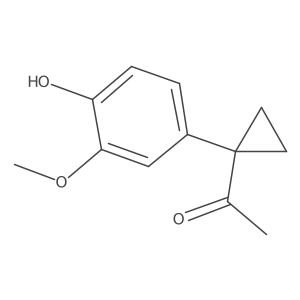 1-[1-(4-Hydroxy-3-methoxyphenyl)cyclopropyl]ethan-1-one结构式