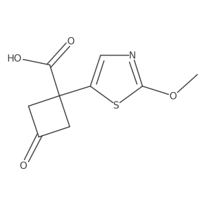 1-(2-Methoxy-1,3-thiazol-5-yl)-3-oxocyclobutane-1-carboxylic acid结构式