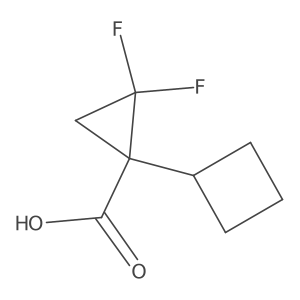 1-Cyclobutyl-2,2-difluorocyclopropane-1-carboxylic acid Structure