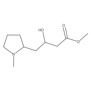 Methyl 3-hydroxy-4-(1-methylpyrrolidin-2-yl)butanoate结构式