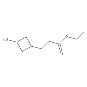 Ethyl 3-(3-aminocyclobutyl)propanoate结构式