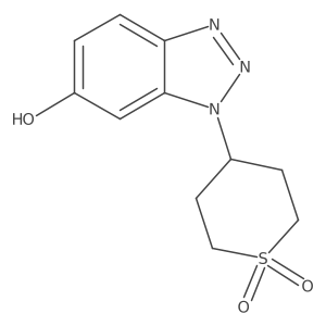 4-(6-Hydroxy-1H-benzo[d][1,2,3]triazol-1-yl)tetrahydro-2H-thiopyran 1,1-dioxide Structure