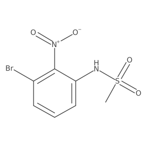 N-(3-Bromo-2-nitrophenyl)methanesulfonamide结构式