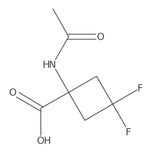 1-Acetamido-3,3-difluorocyclobutane-1-carboxylic acid Structure