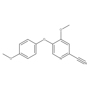 4-Methoxy-5-(4-methoxyphenoxy)picolinonitrile结构式