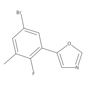 5-(5-Bromo-2-fluoro-3-methylphenyl)oxazole结构式