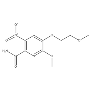 6-Methoxy-5-(2-methoxyethoxy)-3-nitro-2-pyridinecarboxamide Structure