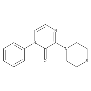 1-Phenyl-3-(thiomorpholin-4-yl)-1,2-dihydropyrazin-2-one结构式