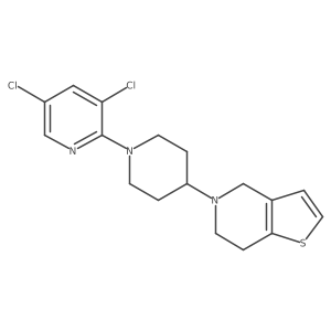 3,5-dichloro-2-(4-{4H,5H,6H,7H-thieno[3,2-c]pyridin-5-yl}piperidin-1-yl)pyridine结构式