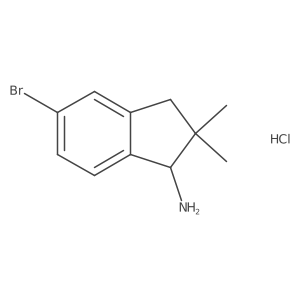 5-bromo-2,2-dimethyl-2,3-dihydro-1H-inden-1-amine hydrochloride结构式