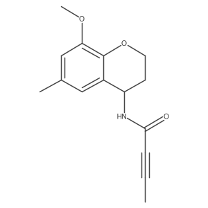 N-(8-Methoxy-6-methyl-3,4-dihydro-2H-chromen-4-yl)but-2-ynamide结构式