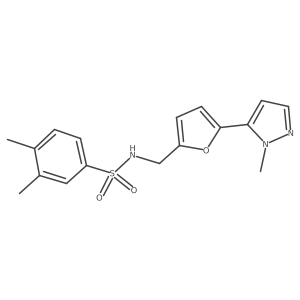 3,4-dimethyl-N-{[5-(1-methyl-1H-pyrazol-5-yl)furan-2-yl]methyl}benzene-1-sulfonamide Structure