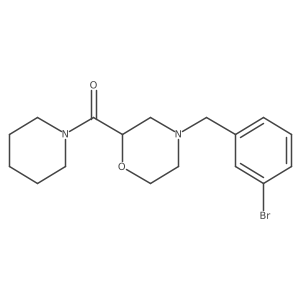 4-[(3-Bromophenyl)methyl]-2-(piperidine-1-carbonyl)morpholine Structure