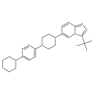 4-(6-{4-[3-(Trifluoromethyl)-[1,2,4]triazolo[4,3-b]pyridazin-6-yl]piperazin-1-yl}pyridazin-3-yl)morpholine结构式