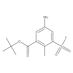 Tert-butyl 5-amino-3-(fluorosulfonyl)-2-methylbenzoate结构式