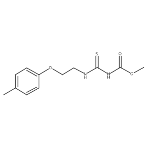 methyl N-{[2-(4-methylphenoxy)ethyl]carbamothioyl}carbamate结构式
