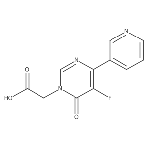 2-[5-Fluoro-6-oxo-4-(pyridin-3-yl)-1,6-dihydropyrimidin-1-yl]acetic acid Structure